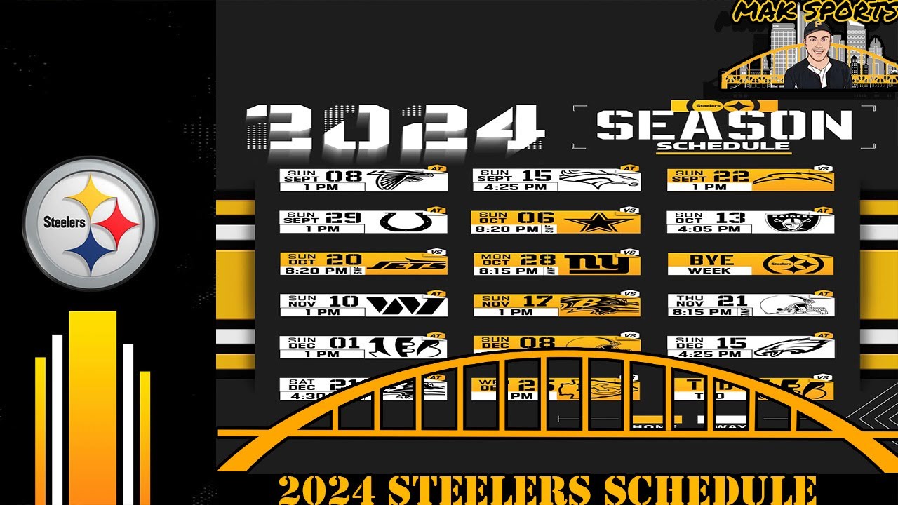 Free Printable Schedule For Pittsburgh Steelers Download Free