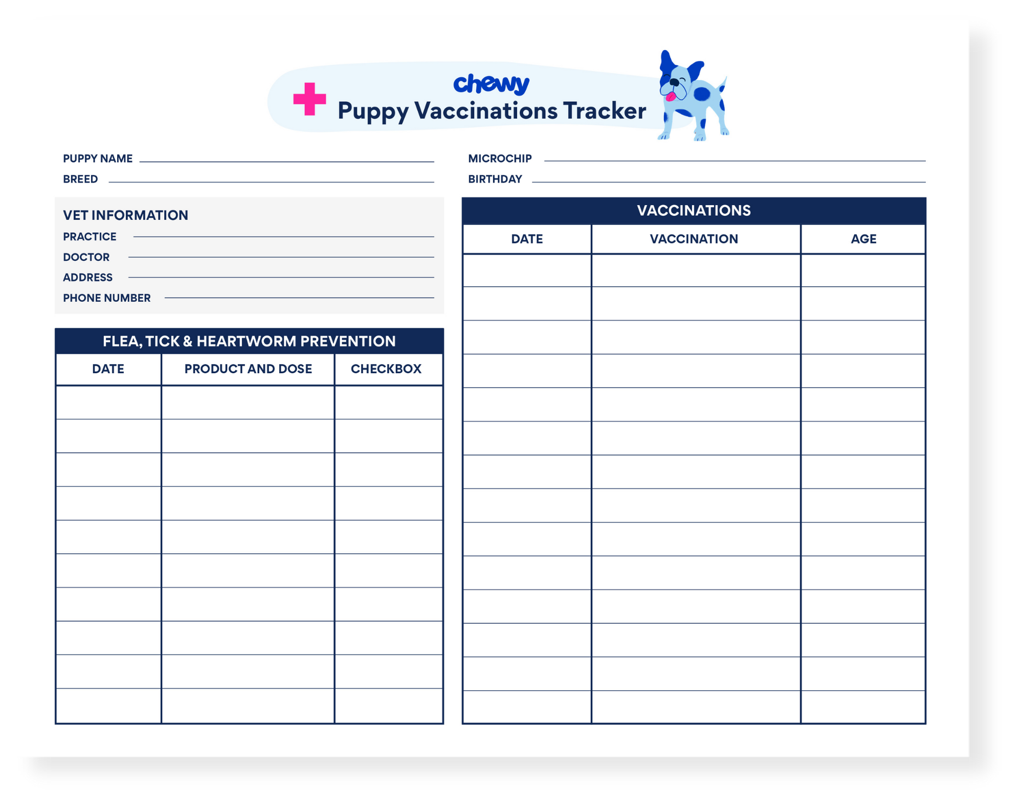 Free Printable Schedule For Puppy Shots Download Free Printable