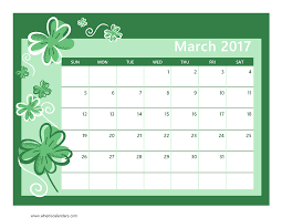 printable schedule march 2017