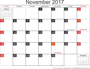 printable schedule november 2017