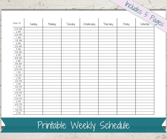 printable schedule online