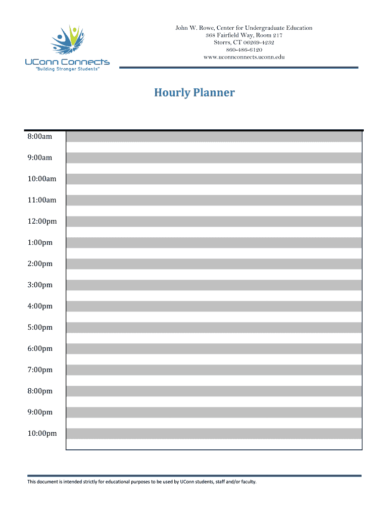 Hourly Planner Online - Fill Online, Printable, Fillable, Blank ...