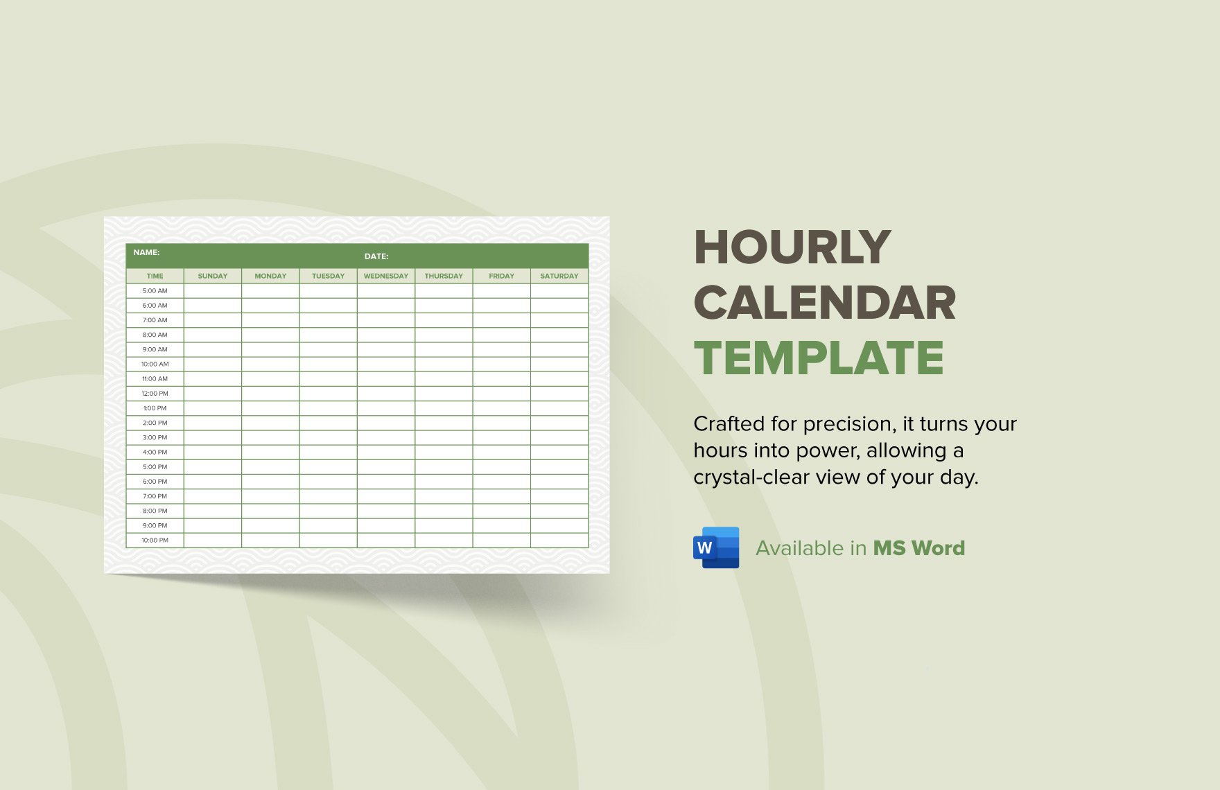 Hourly Calendar Template in Word Download Template net Worksheets Hourly Calendar Template in Word Download Template net Worksheets
