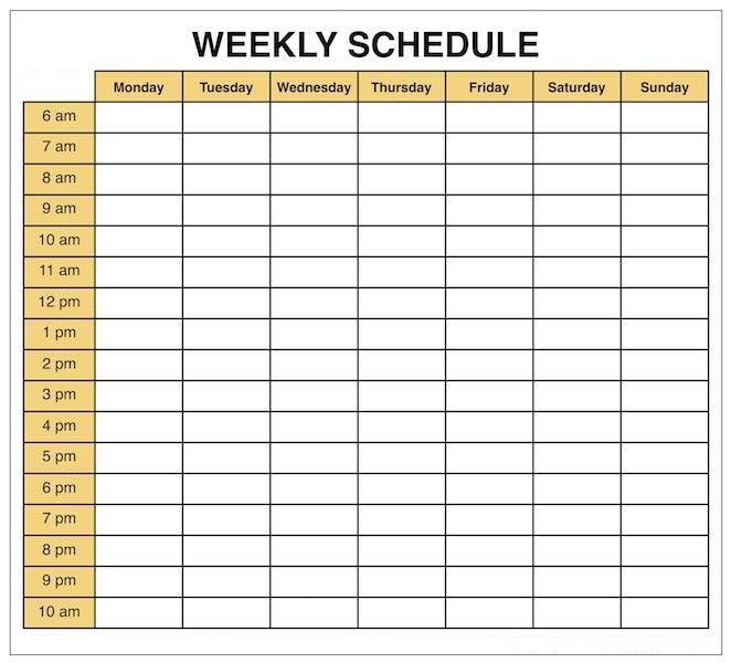 Weekly Calendar Template Word | Printable Calendar Design