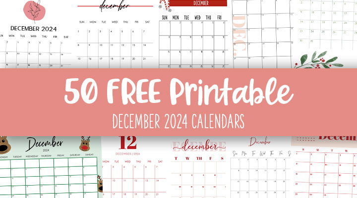 Free Printable Calendars - Weekly, Monthly, Yearly + More ...