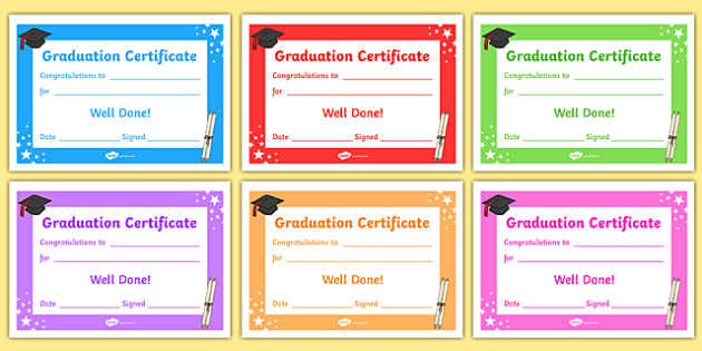 printable school certificates primary