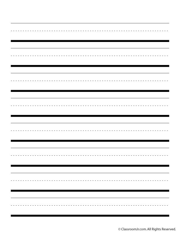 printable school handwriting paper