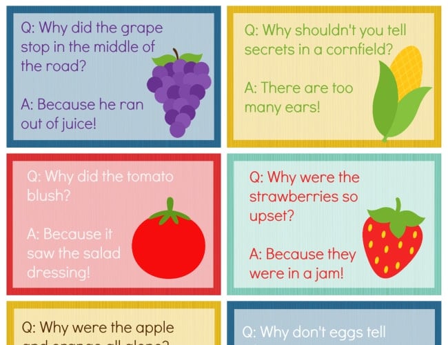 Printable Lunchbox Jokes - Super Healthy Kids