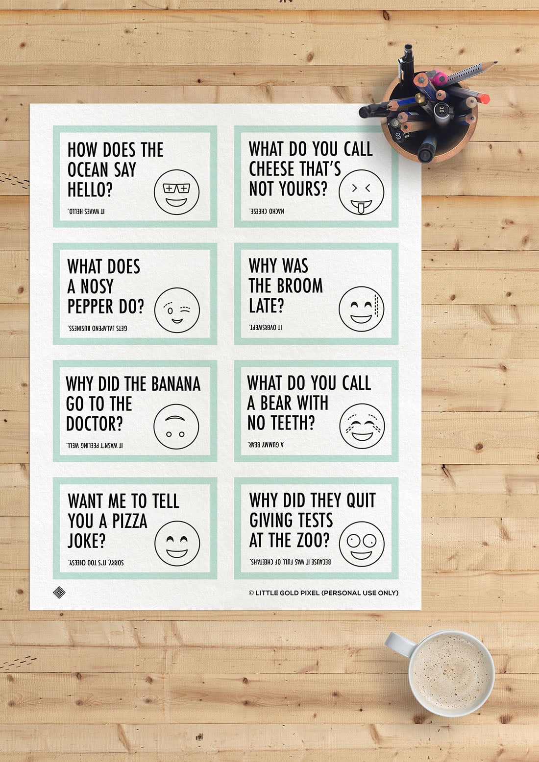 Free Lunch Box Jokes for Kids • Free Printables • Little Gold Pixel