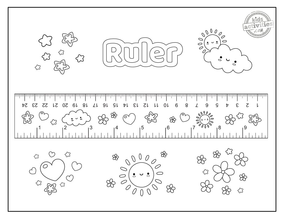 Printable Ruler for Kids to Color, Cut &  Measure | Kids Activities ...