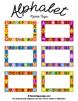 Free Printable School Name Tags
