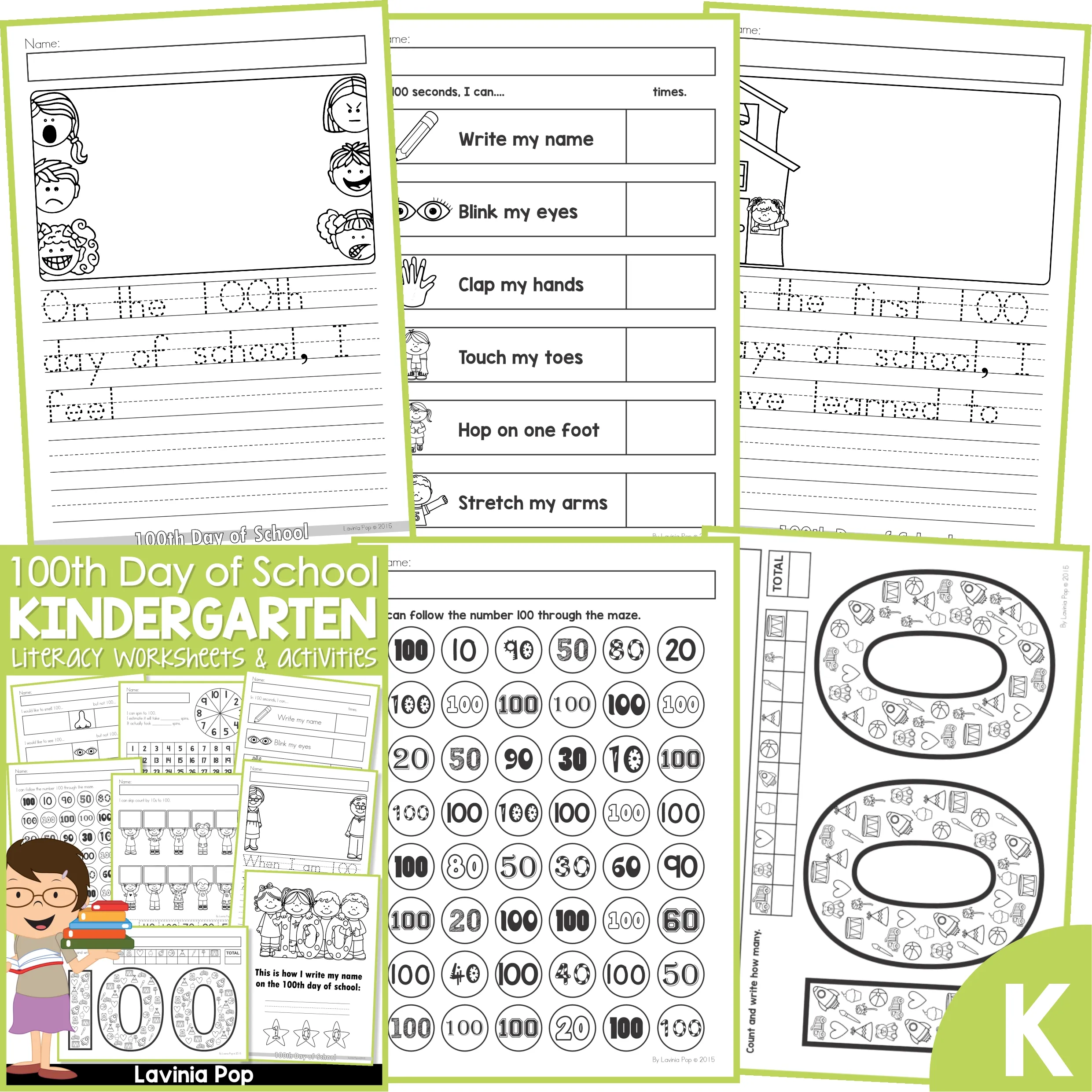 100th Day of School Worksheets and Activities Worksheets Library