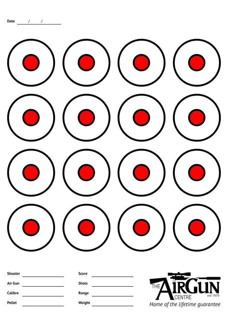 Free Printable Air Rifle Targets (A4, 17cm &  14cm) - The Airgun Centre