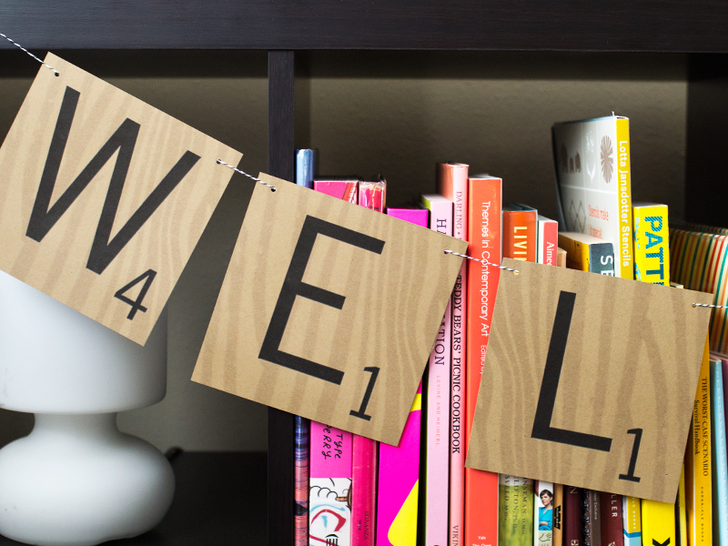Printable Scrabble Tile Banner - Sarah Hearts