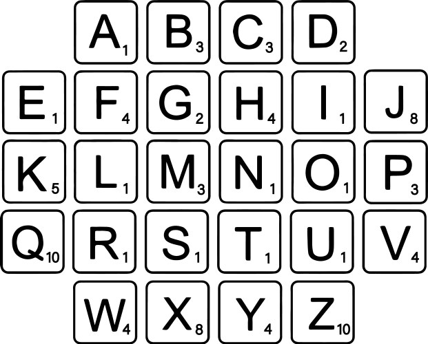 Scrabble Tile Vector Images (over 280)