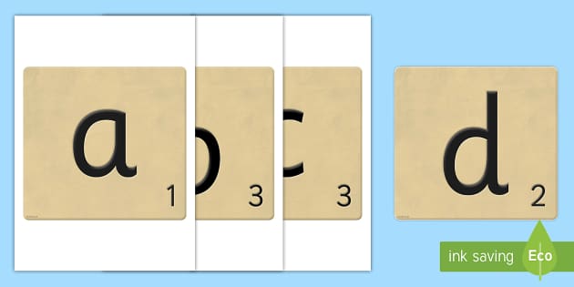 ? A to Z on Letter Tiles - Template Printable - Twinkl