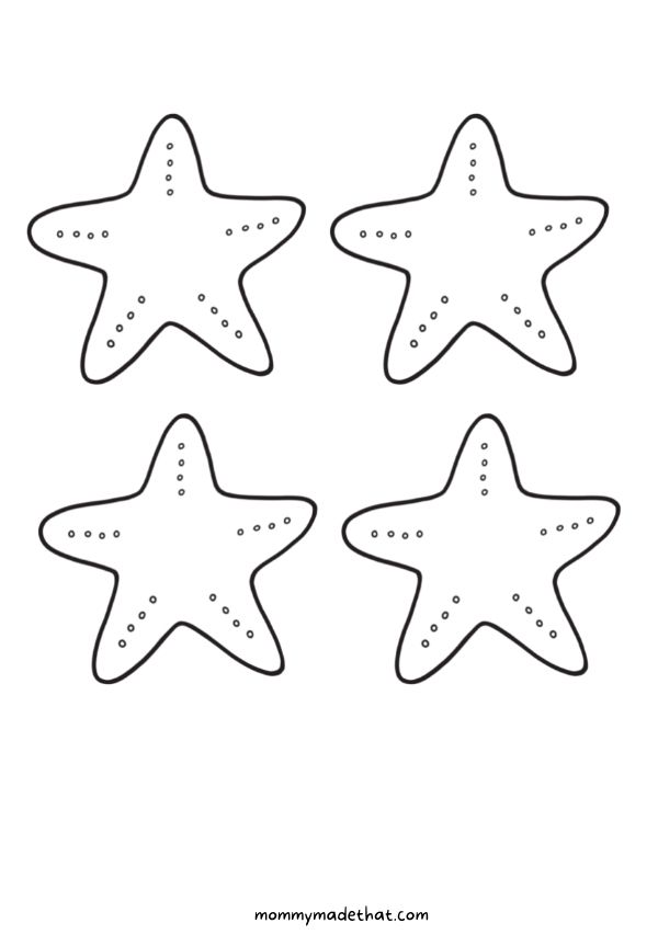 Free Printable Starfish Template &  Outlines for Best Ocean Crafts