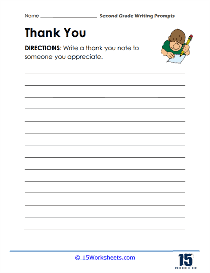 2nd Grade Writing Prompt Worksheets