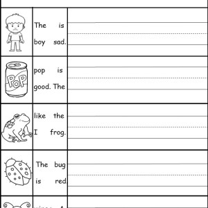 free sentence writing worksheet Archives - kindermomma.com