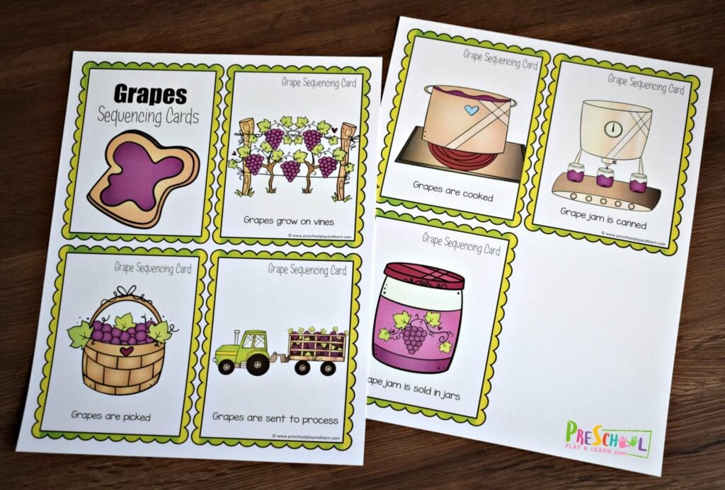printable sequencing games