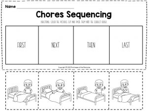 Free Printable Chores Story Sequencing Worksheets for Kindergarten ...