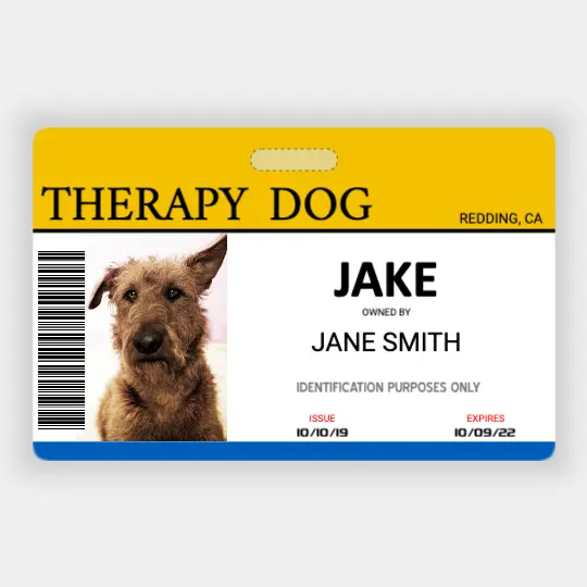 printable service dog id cards