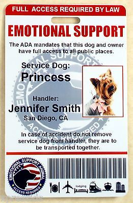 printable service dog id cards