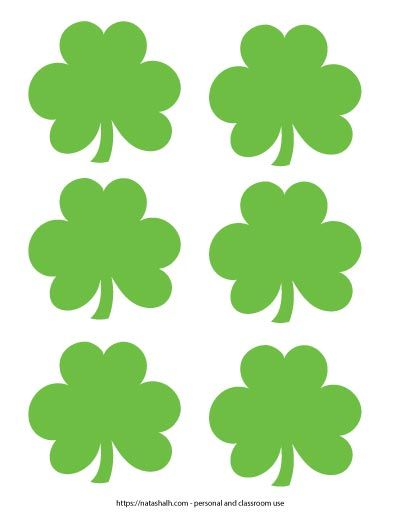Free Printable Shamrock Templates (includes green shamrocks!)