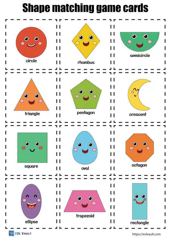 printable shape recognition worksheets