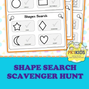 Free Shapes Search Scavenger Hunt Printable - PK1Kids
