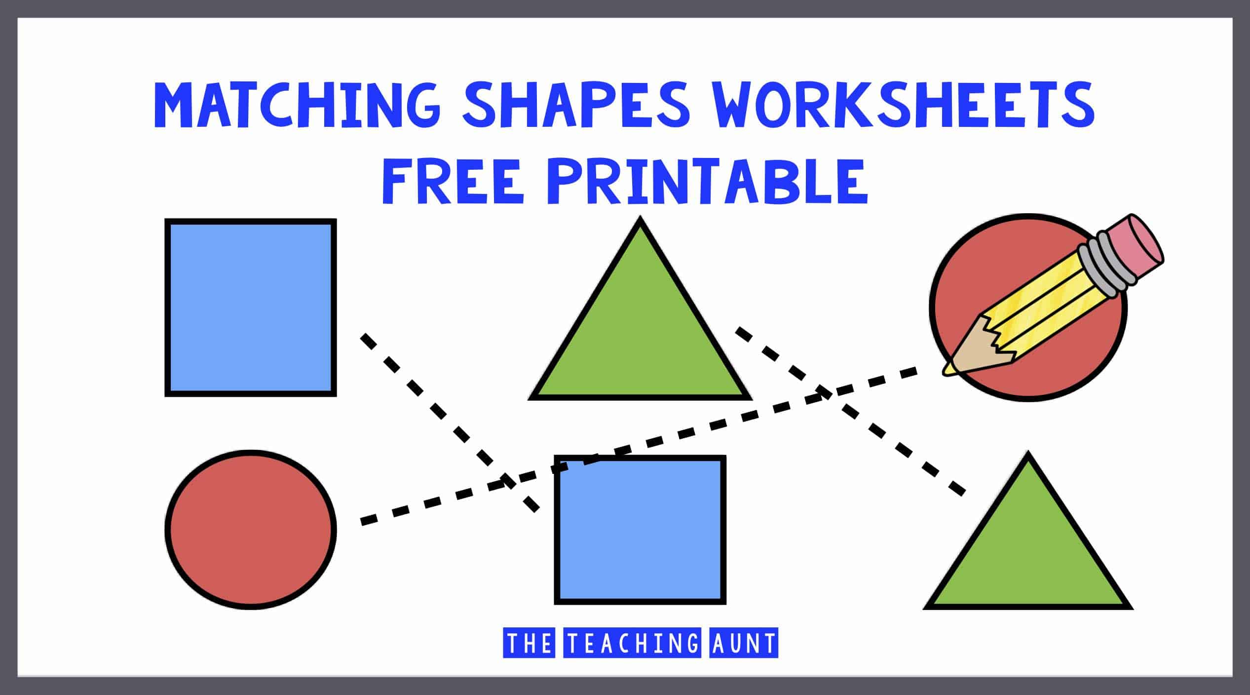 Matching Shapes Worksheets - The Teaching Aunt