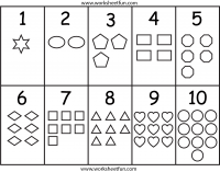 Numbers &  Shapes / FREE Printable Worksheets - Worksheetfun