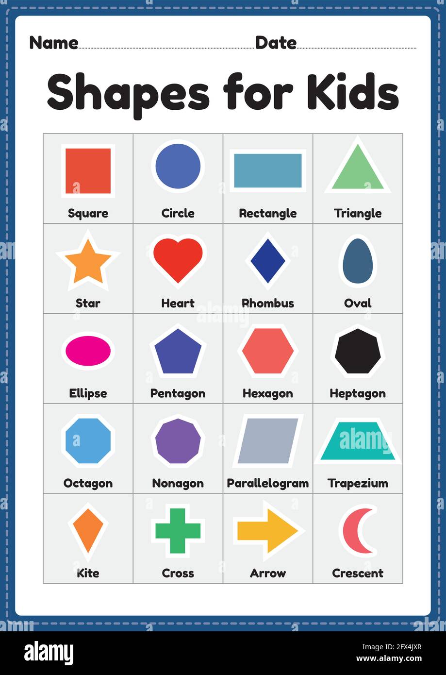 2d shapes for kids printable sheet for preschool and kindergarten ...