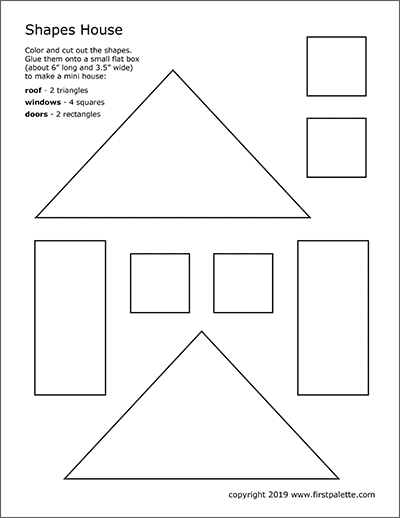 Shapes House Template | Free Printable Templates &  Coloring Pages ...