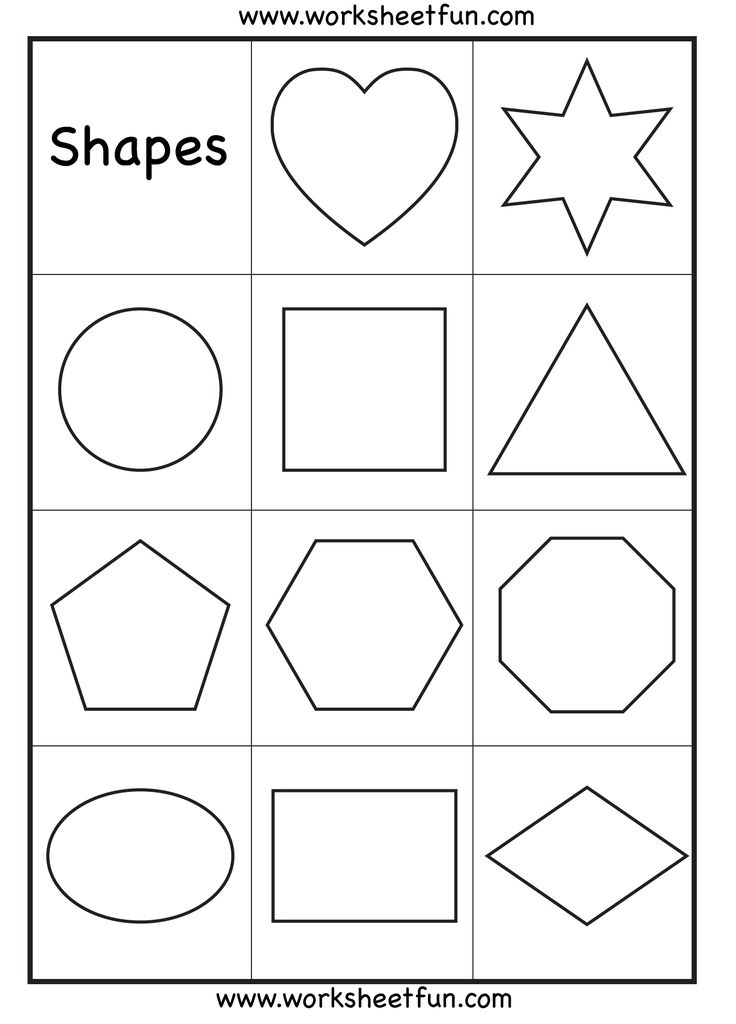 Preschool - Heart, Star, Circle, Square, Triangle, Pentagon ...