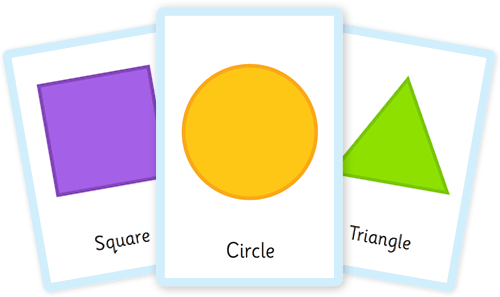 Free shape flashcards for kids - Totcards