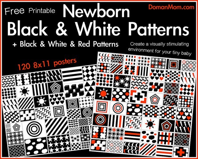 Black &  White &  Red Patterns for Your Newborn (Free Printable ...