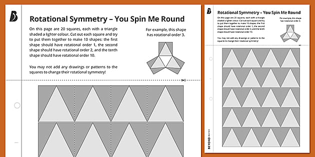 printable shapes for rotational symmetry