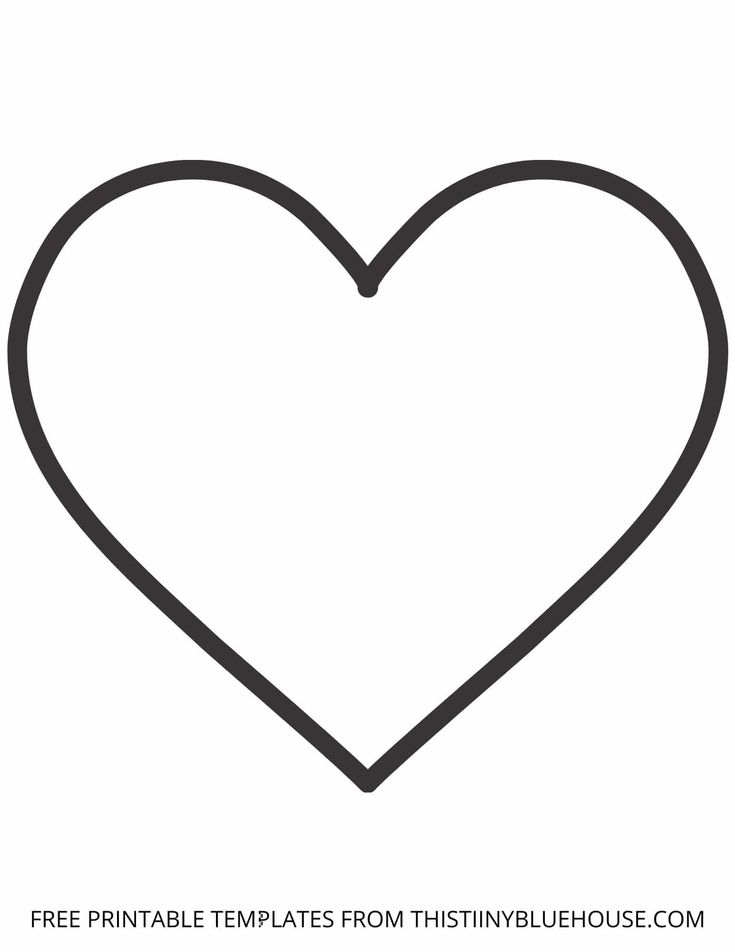 Free Printable Heart Template (6 sizes of Heart Outlines Small ...