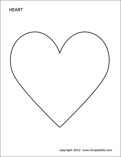 Hearts | Free Printable Templates &  Coloring Pages | FirstPalette.com