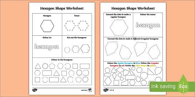 Hexagon template | KS1 (Teacher-Made) - Twinkl