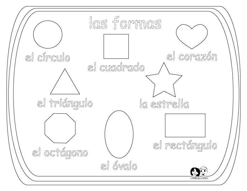 printable shapes in spanish