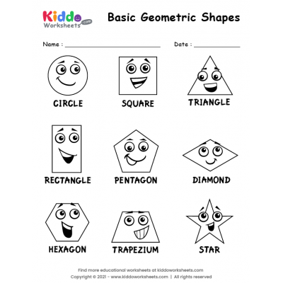 Free 2D and 3D Shapes Worksheets - kiddoworksheets