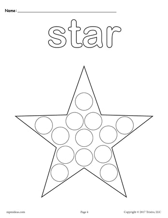 printable shapes of stars