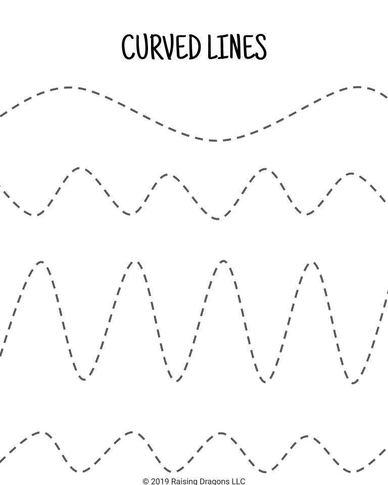 Shapes Tracing and Cutting Activity Printable - Raising Dragons