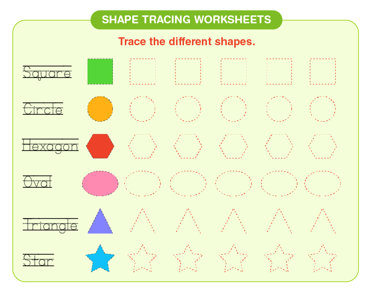 Shape Tracing Worksheets | Download Free Printables
