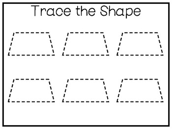 5 All About the Shape Trapezoid No Prep Tracing Worksheets and ...