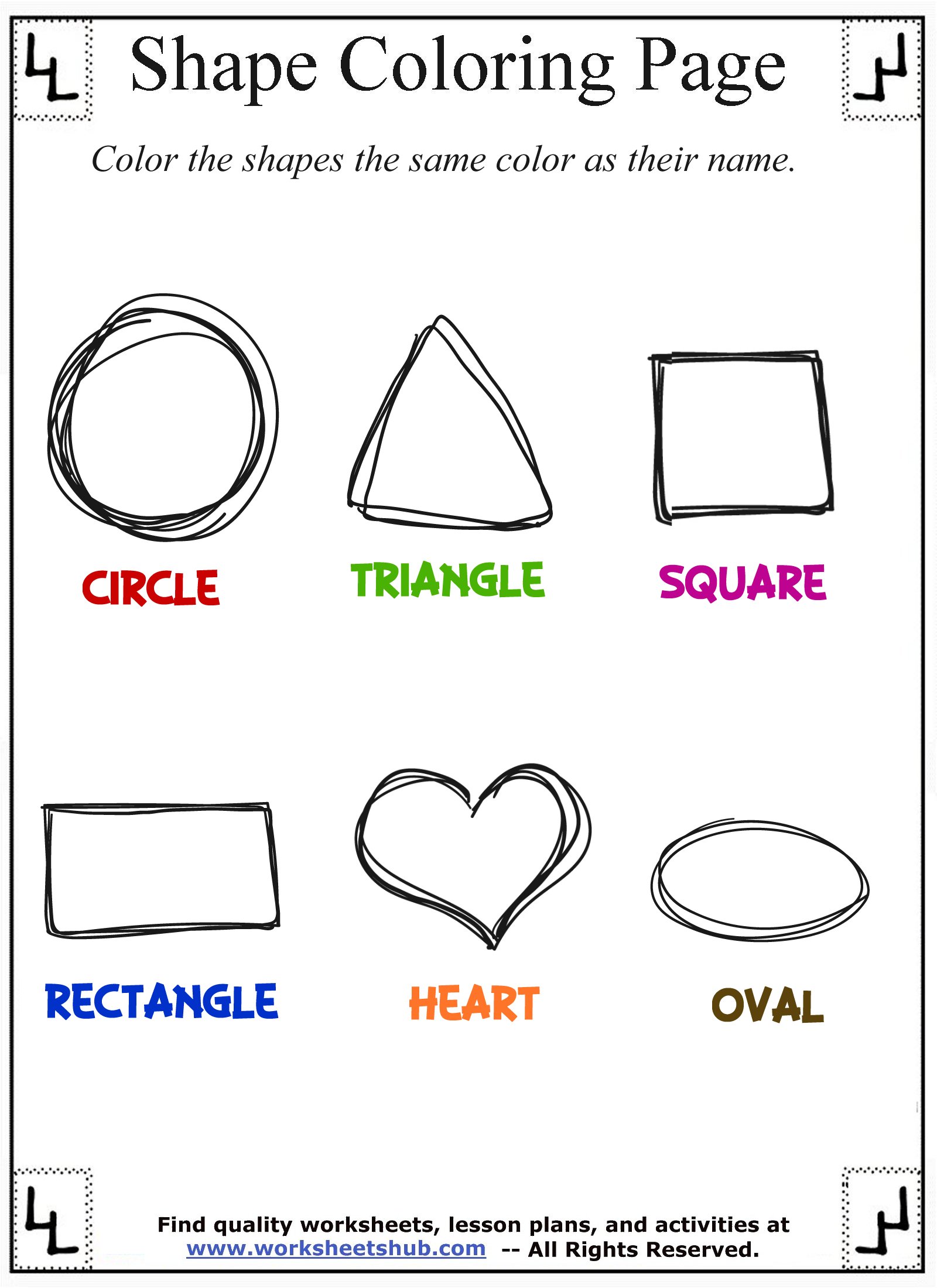 printable shapes with color
