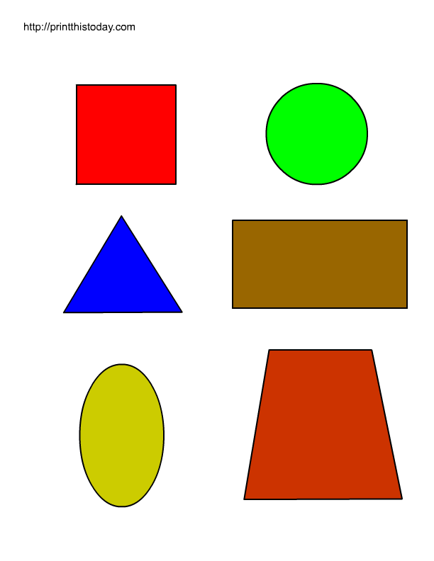 printable shapes with color