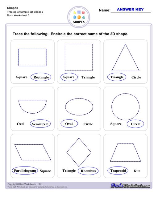 Shapes Worksheets